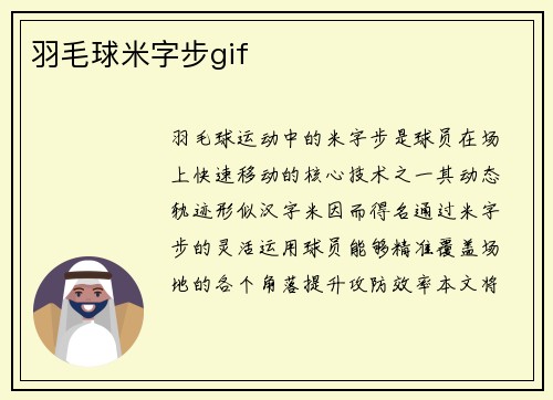 羽毛球米字步gif